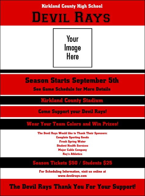Sports Flyer 001 in Red and Black Product Front