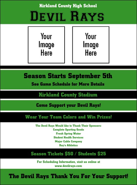 Sports Flyer 002 in Green and Black Product Front