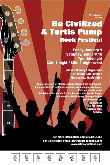 Rock Concert Poster Product Front