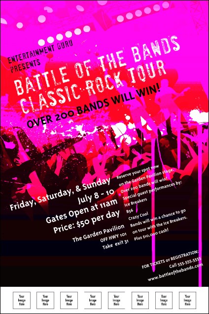 Rock Concert Pink Poster Product Front