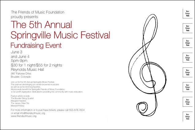 Music Festival 1 Poster with Image Upload Product Front