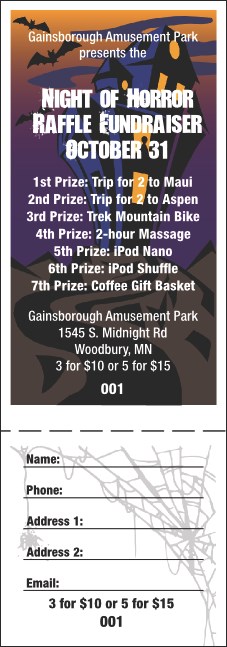 Halloween Raffle Ticket 002 Product Front