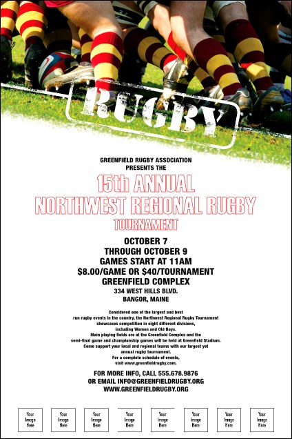 Rubgy Poster with Image Upload Product Front