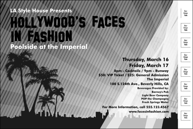 Hollywood Poster (Black and white) Product Front