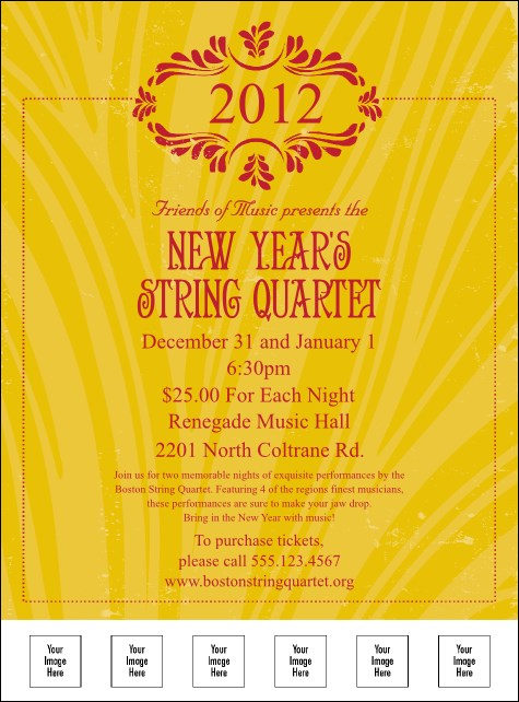 2012 Gold Semi-Formal Logo Flyer Product Front