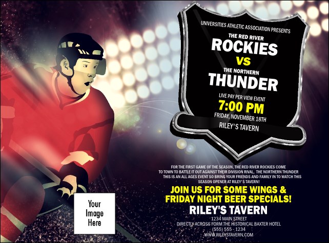 Hockey Badge Red Flyer Product Front