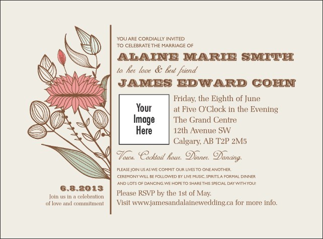 Wedding Flower Motif Image Flyer Product Front