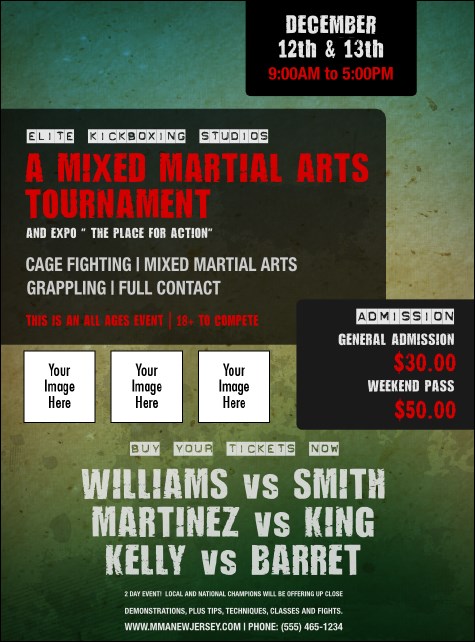 Contemporary Mixed Martial Arts Flyer