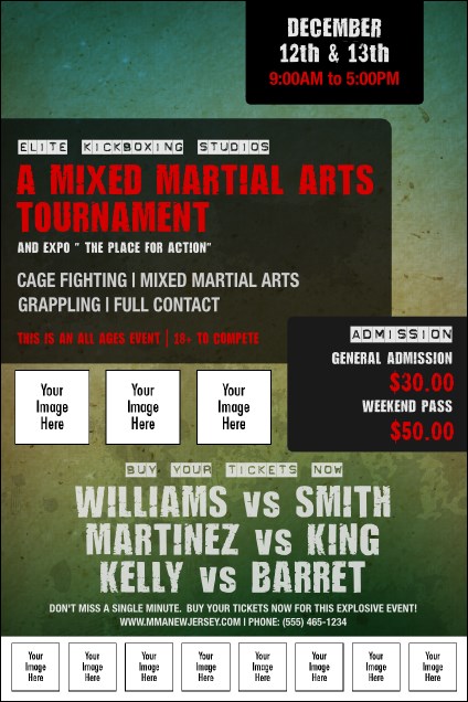 Contemporary Mixed Martial Arts Logo Poster Product Front