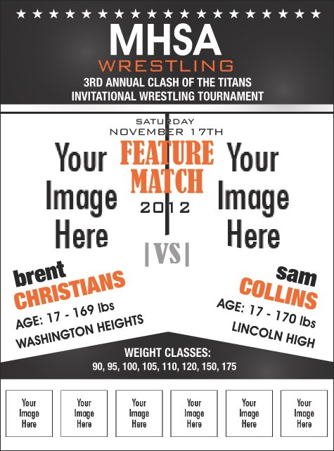 Wrestling Logo Flyer (Black) Product Front