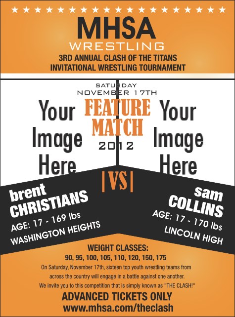 Wrestling Flyer (Orange) Product Front
