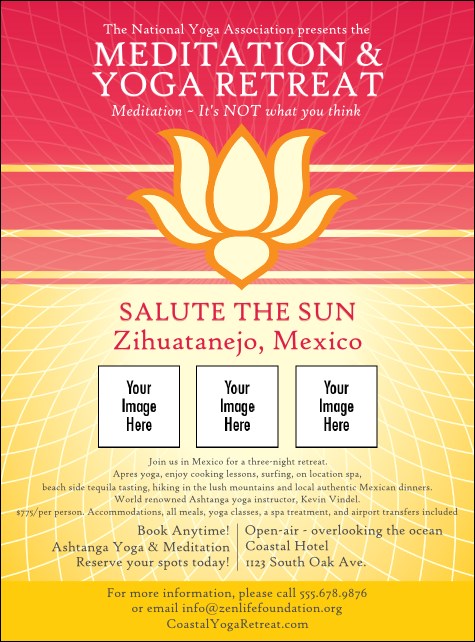 Lotus Flower Logo Flyer Product Front