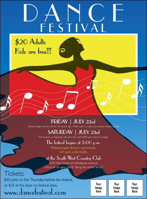 Dance Festival Flyer Product Front