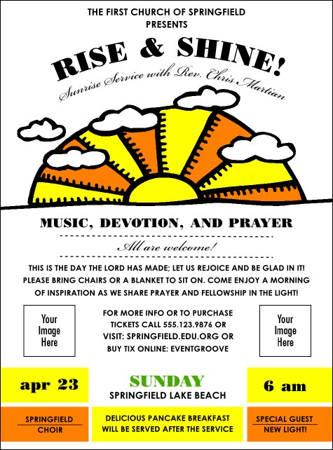 Sunrise Retro Flyer Product Front