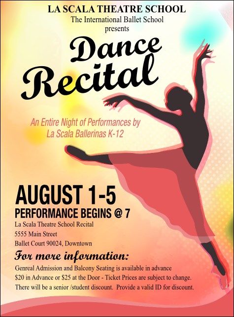 Dance Silhouette Flyer Product Front