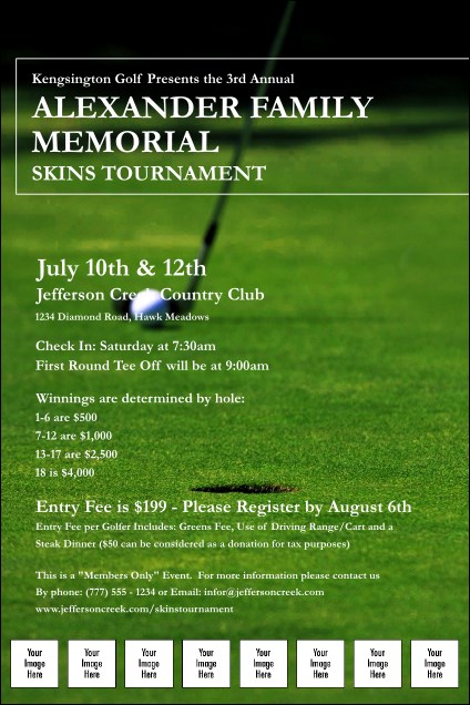 Golf Photo Logo Poster Product Front