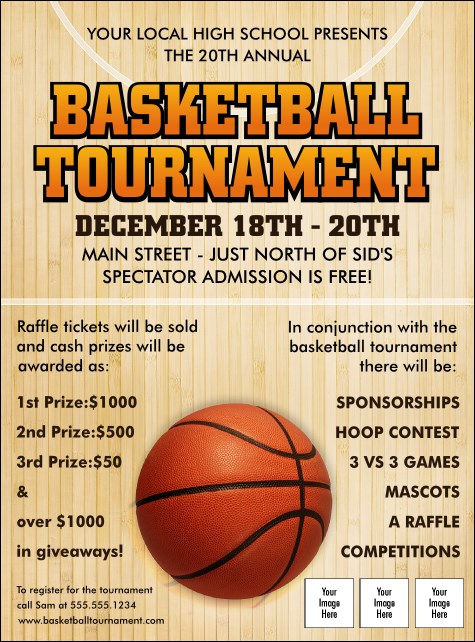 Basketball Court Flyer Product Front