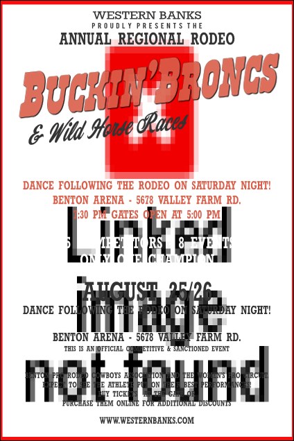 Bucking Bronco Rodeo Poster Product Front