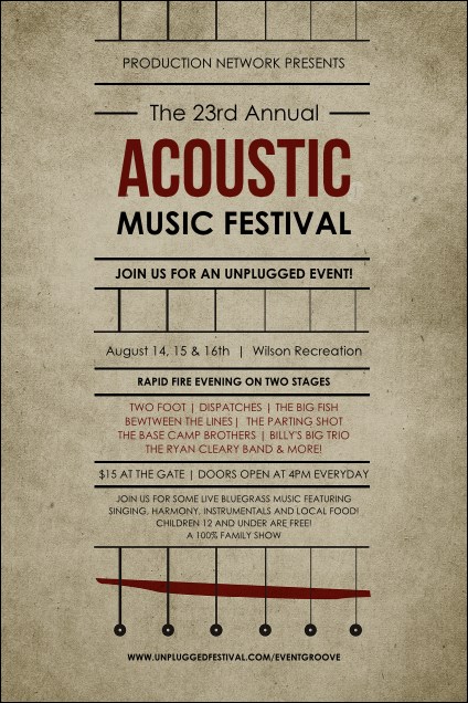 Acoustic Strings Poster Product Front