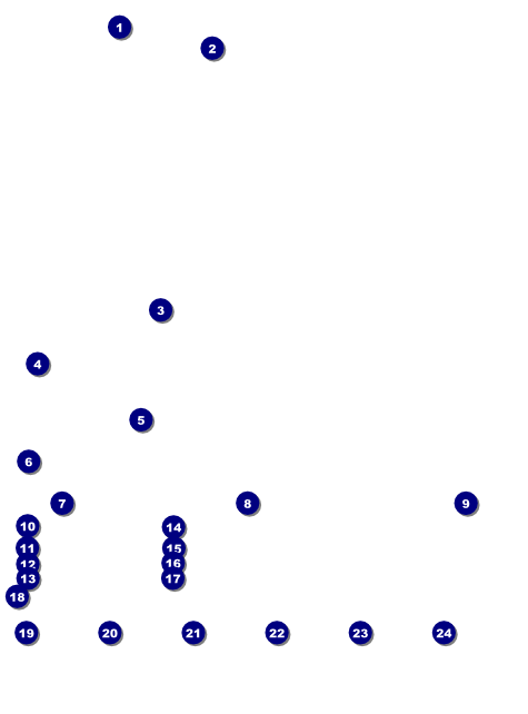 Football Blue Logo Flyer Front Field Markers