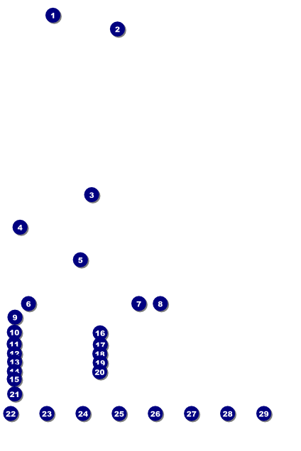 Football Blue Logo Poster Front Field Markers