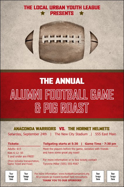 Football Red Poster Product Front