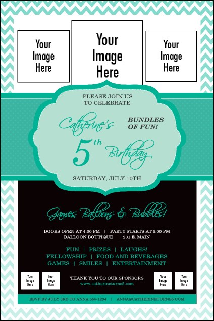 Happy Birthday Chevron Poster