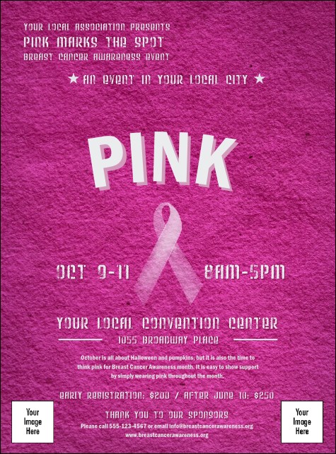 Breast Cancer Pink Ribbon Flyer Product Front