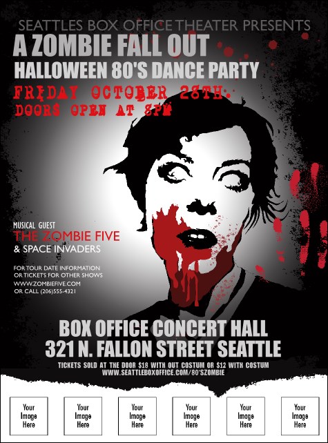 Zombie Woman Logo Flyer Product Front