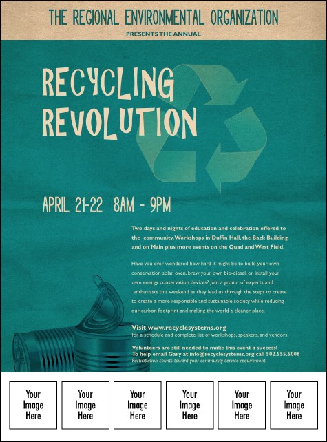 Recycling Symbol Logo Flyer Product Front