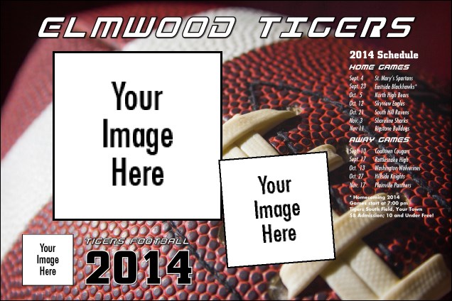 Football Schedule Poster Product Front