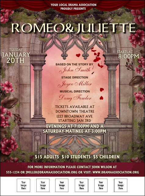 Romeo and Juliet Logo Flyer Product Front