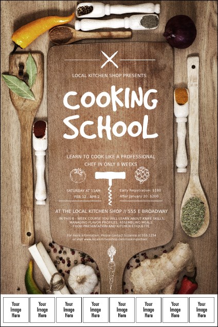 Cooking School Logo Poster Product Front