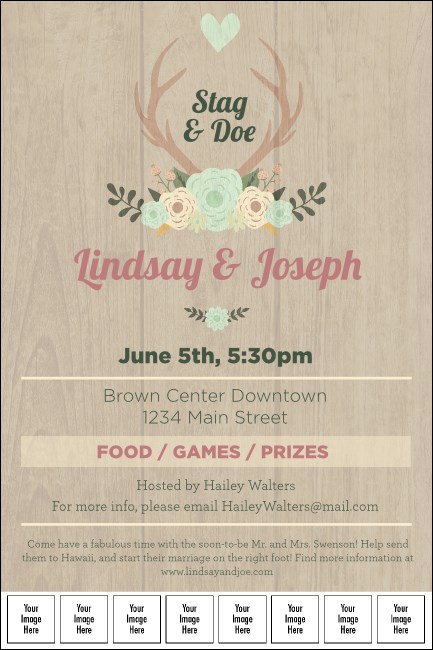 Flower Stag & Doe Logo Poster Product Front