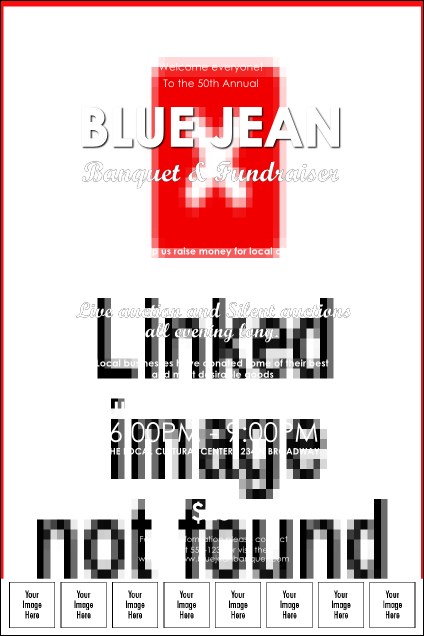 Blue Jeans Logo Poster Product Front