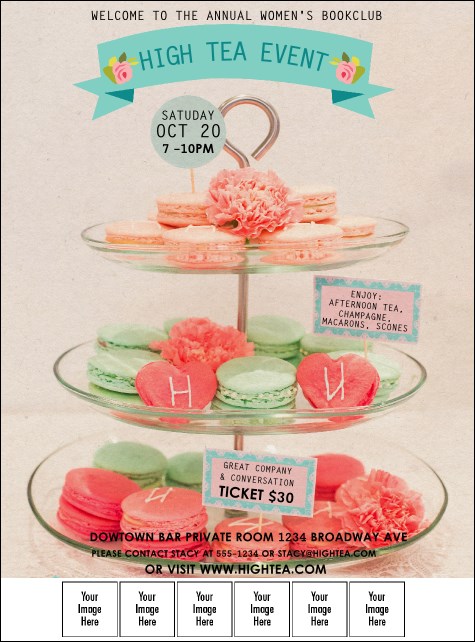 High Tea Logo Flyer Product Front