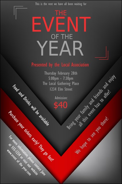 Red and Silver Poster