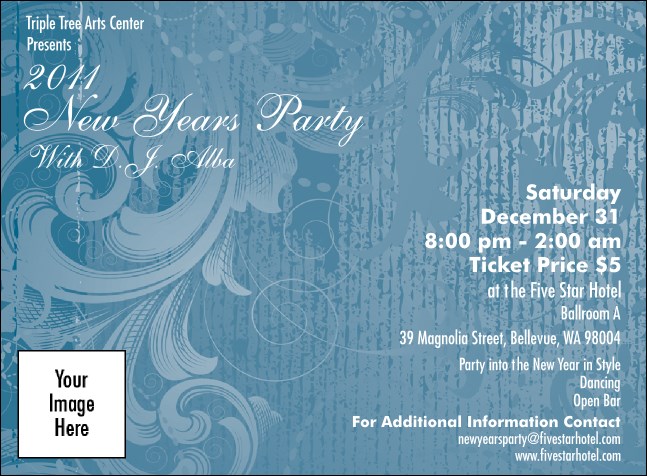 Year Classic Blue Invitation Product Front