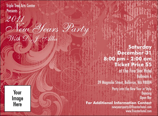 Year Classic Red Invitation