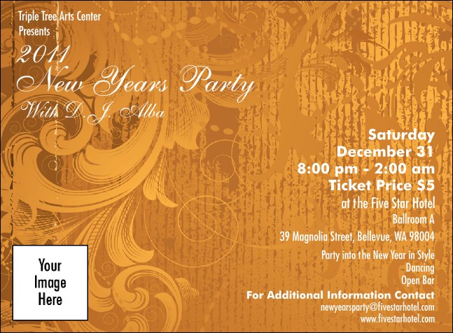 Year Classic Yellow Invitation Product Front