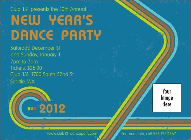 2012 Retro Rainbow Invitation Product Front