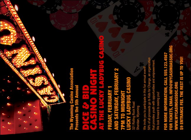 Casino Night Invitation