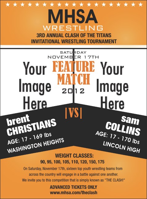 Wrestling Invitation (Orange)