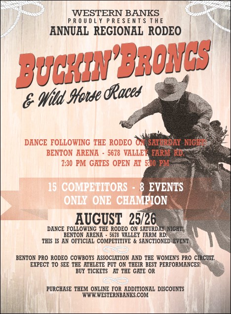 Bucking Bronco Rodeo Invitation Product Front