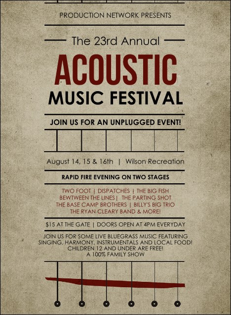 Acoustic Strings Invitation Product Front