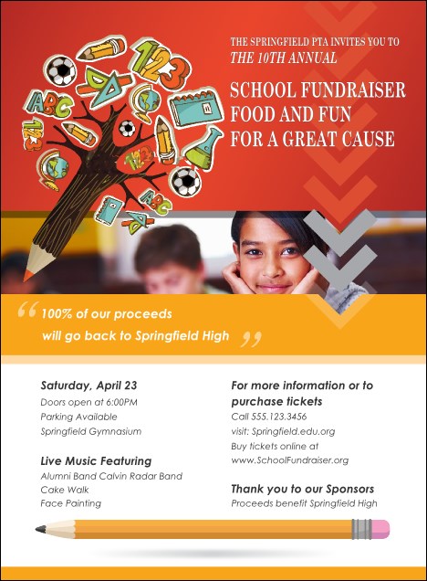 Fundraiser Education Invitation Product Front