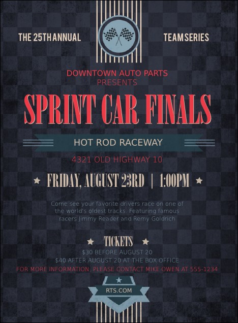 Car Racing Invitation Product Front