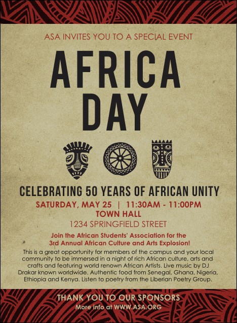 African Theme Invitation Product Front