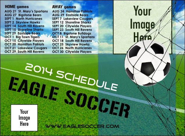 Soccer Schedule Invitation Product Front