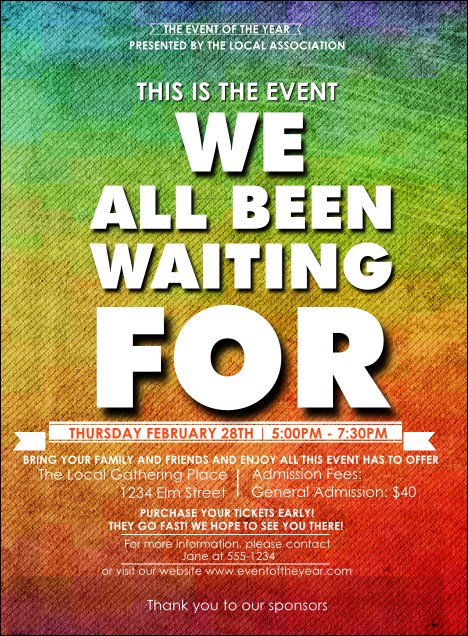 Rainbow Invitation Product Front